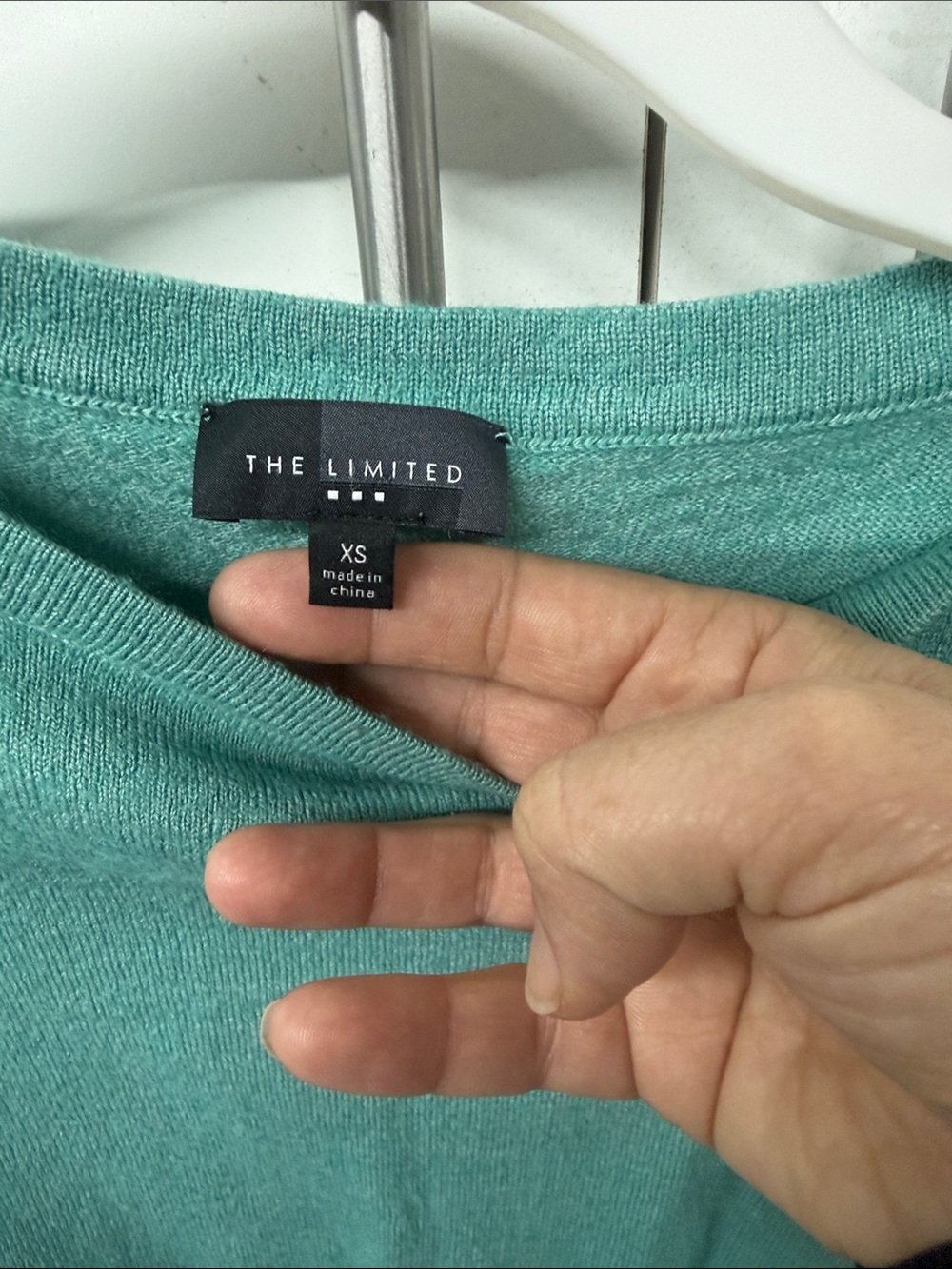 The Limited Seafoam Scoop Neck Lightweight Sweater - Picture 2 of 4